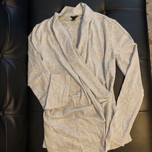 Ann Taylor shimmery silver blouse